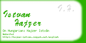 istvan hajzer business card